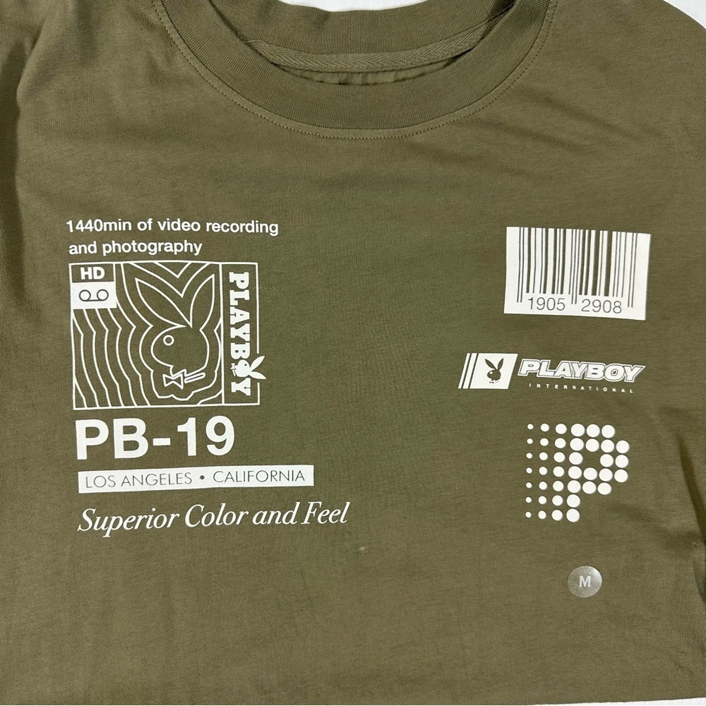 Playboy x Pacsun Men T Shirt Long Sleeve Sz M Green Crewneck NWT - Picture 6 of 9